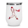 Valentines Day Baseball Batter Silhouette Heart For Men Boys Wine Tumbler Valentines Day Baseball Batter Silhouette Heart For Men Boys Wine Tumbler