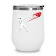Valentines Day Baseball Batter Silhouette Heart Wine Tumbler Valentines Day Baseball Batter Silhouette Heart Wine Tumbler