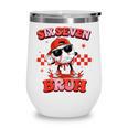 Valentines Day Baseball Six Seven 67 Meme Heart Baseball Dab Wine Tumbler