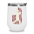 Vintage American Flag Baseball Batter Patriotic Home Run Wine Tumbler Vintage American Flag Baseball Batter Patriotic Home Run Wine Tumbler