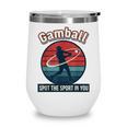 Vintage Baseball Batter Retro Sports Circle Graphic Wine Tumbler