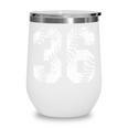 Vintage Baseball Number 36 Jersey Player Uniform Wine Tumbler