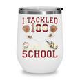 Women's 100 Days Of School Boys Kids Baseball Wine Tumbler