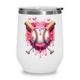 Women's Valentines Day Baseball Boys Ice Cream Drip Heart Youth Kids Wine Tumbler Women's Valentines Day Baseball Boys Ice Cream Drip Heart Youth Kids Wine Tumbler
