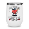Women's Valentines Day Baseball Stealing Hearts Bases Boys Kids Men Wine Tumbler Women's Valentines Day Baseball Stealing Hearts Bases Boys Kids Men Wine Tumbler