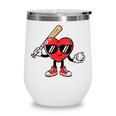 Women's Valentines Day Heart Baseball Player Sports Boys Kids Men Wine Tumbler Women's Valentines Day Heart Baseball Player Sports Boys Kids Men Wine Tumbler