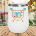 10 Years Old 10th Birthday Baseball Ice Cream Dripping Boys Wine Tumbler 10 Years Old 10th Birthday Baseball Ice Cream Dripping Boys Wine Tumbler