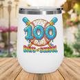 100 Days Of School Baseball Drip Boys 100th Day Of School Wine Tumbler