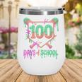 100 Days Of School Baseball Ice Cream Drip 100th Day Player Wine Tumbler
