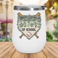 100 Days Of School Home Plate Camo Baseball Dripping Boys Wine Tumbler
