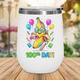 100th Day Of School Banana Baseball Drip For Kids Youth Girl Wine Tumbler