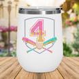 4th Birthday Baseball Bat Ice-Cream Drip 4yrs Old Boys Girls Wine Tumbler 4th Birthday Baseball Bat Ice-Cream Drip 4yrs Old Boys Girls Wine Tumbler