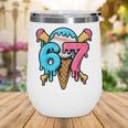 67 Baseball Ice Cream Drip Player Wine Tumbler