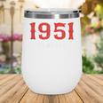 75 Year Old 1951 Classic Baseball Fan 75th Birthday Wine Tumbler