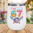 7th Birthday Boys I Was 6 Now I'm 7 Baseball Ice Cream Drip Wine Tumbler