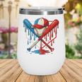 American Baseball Drip Graffiti Ball And Bat Wine Tumbler American Baseball Drip Graffiti Ball And Bat Wine Tumbler