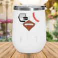 Ball Aunt Heart Football Baseball Hockey Game Day Wine Tumbler Ball Aunt Heart Football Baseball Hockey Game Day Wine Tumbler