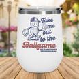 Take Me Out To The Ball Game Retro Peanuts Baseball Sports Wine Tumbler