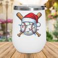 Baseball Christmas Lights Santa Christmas Baseball Player Wine Tumbler Baseball Christmas Lights Santa Christmas Baseball Player Wine Tumbler