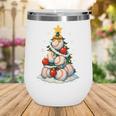 Baseball Christmas Tree Lights Santa Sport Player Lover Xmas Wine Tumbler