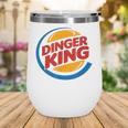 Baseball Dinger King Logo For Home Run Players And Fan Wine Tumbler Baseball Dinger King Logo For Home Run Players And Fan Wine Tumbler