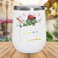 Baseball Dinosaur 100 Days Of School Kids Theme Wine Tumbler