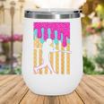 Baseball Drip Bat Boys Ice Cream American Flag 4th Of July Wine Tumbler Baseball Drip Bat Boys Ice Cream American Flag 4th Of July Wine Tumbler