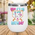 Baseball Drip Bruh It's My 13th Birthday Boy Ice Cream Drip Wine Tumbler