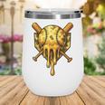 Baseball Drip Ice Cream Camo Cool Wine Tumbler