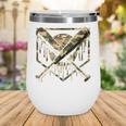 Baseball Drip Ice Cream Camo Home Plate Bats Sports Game Day Wine Tumbler Baseball Drip Ice Cream Camo Home Plate Bats Sports Game Day Wine Tumbler