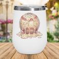 Baseball Drip Ice Cream Melting Illustration Wine Tumbler Baseball Drip Ice Cream Melting Illustration Wine Tumbler