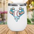 Baseball Drip Ice Cream Strong Character Wine Tumbler