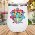 Baseball Drip Jersey Number 77 For Players & 77th Birthday Wine Tumbler