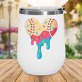 Baseball Drip Melting Ice Cream Baseball Heart Boys Girls Wine Tumbler Baseball Drip Melting Ice Cream Baseball Heart Boys Girls Wine Tumbler