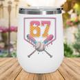 Baseball Drip Number 67 Fun Six Seven 6 7 Meme Wine Tumbler