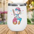 Baseball Drip Number 67 Six Seven Meme Ice Cream Dripping Wine Tumbler