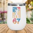 Baseball Drip USA Flag 67 Player 67th Birthday Ice Cream 67 Wine Tumbler