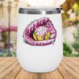 Baseball Glove Drip Shirt Ice Cream Dripping Girls Pocket Premium Wine Tumbler