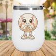 Baseball With Heart Hands Love Cute Baseball Wine Tumbler Baseball With Heart Hands Love Cute Baseball Wine Tumbler