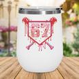 Baseball Ice Cream Drip Number 67 Meme Valentine Couple Love Wine Tumbler