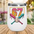 Baseball Ice Cream Drip Number 67 Player 67th Birthday Premium Tri-Blend Wine Tumbler Baseball Ice Cream Drip Number 67 Player 67th Birthday Premium Tri-Blend Wine Tumbler