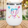 Baseball Ice Cream Drip Number 67 Player 67th Birthday 67 Wine Tumbler