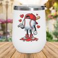 Baseball Ice Cream Drip Valentines Day Sports For Kids Boys Wine Tumbler Baseball Ice Cream Drip Valentines Day Sports For Kids Boys Wine Tumbler