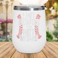 Baseball Joke Tee I Hit Bombs For Hot Moms Player Pitcher Wine Tumbler