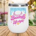 Baseball Life Lifestyle Home Plate Ice Cream Drip Men Boys Wine Tumbler