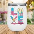 Baseball Love Drip Ice Cream Colorful Baseball Wine Tumbler