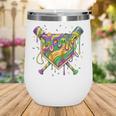Baseball Mardi Gras Home Plate Ice Cream Drip Carnival Mask Wine Tumbler Baseball Mardi Gras Home Plate Ice Cream Drip Carnival Mask Wine Tumbler