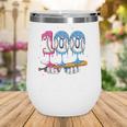 Baseball Player 100 Days Of School Sports Ice Cream Drip Premium Tri-Blend Wine Tumbler