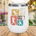 Baseball Player Collage Men Kids Coach Youth Boys Wine Tumbler