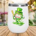 Baseball Player Ice Cream Drip Shamrocks St Patrick's Day Wine Tumbler Baseball Player Ice Cream Drip Shamrocks St Patrick's Day Wine Tumbler